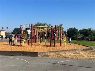 Children playing on a playground